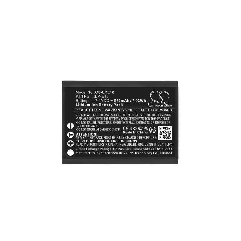 Батерия за апарат CANON LPE10 LiIon 7.4V 950mAh Cameron Sino