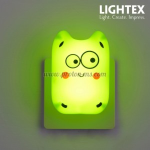 LED НОЩНА ЛАМПА ЗА КОНТАКТ ONI 0.8W СЪС СЕНЗОР 220V 6000K 15LM ЗЕЛЕНА