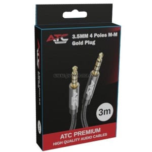 КАБЕЛ 3.5 М/3.5М 3М 4 PIN AUX HQ ATC
