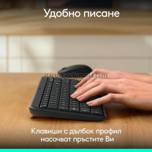БЕЗЖИЧНА КЛАВИАТУРА LOGITECH K250 GRAPHITE - КИРИЛИЗИРАНА