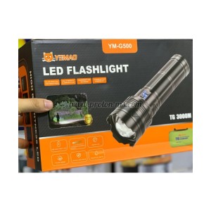 LED фенер YEMAO TG3000M, акумулаторен, USB зареждане, Тактически ловен