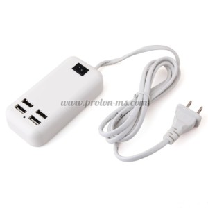 USB Зарядно / 4 порта / 220V