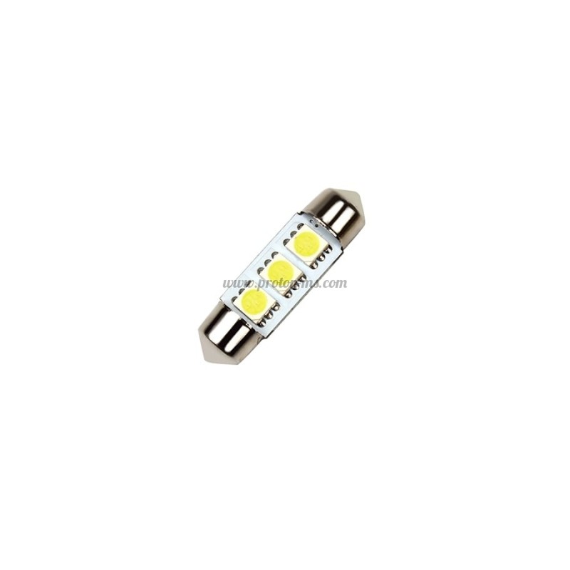 ЛАМПА АВТОМОБИЛНА 12V T11 36MM LED 3X5050