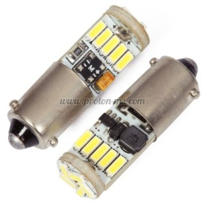 АВТОМОБИЛНА КРУШКА 15LED 4014 SMD WHITE BA9S CANBUS