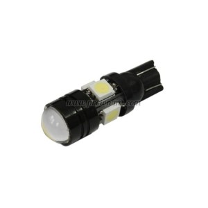ДИОДНА ЛАМПА 12V T10 LED WHITE 5X5050 С ЛУПА