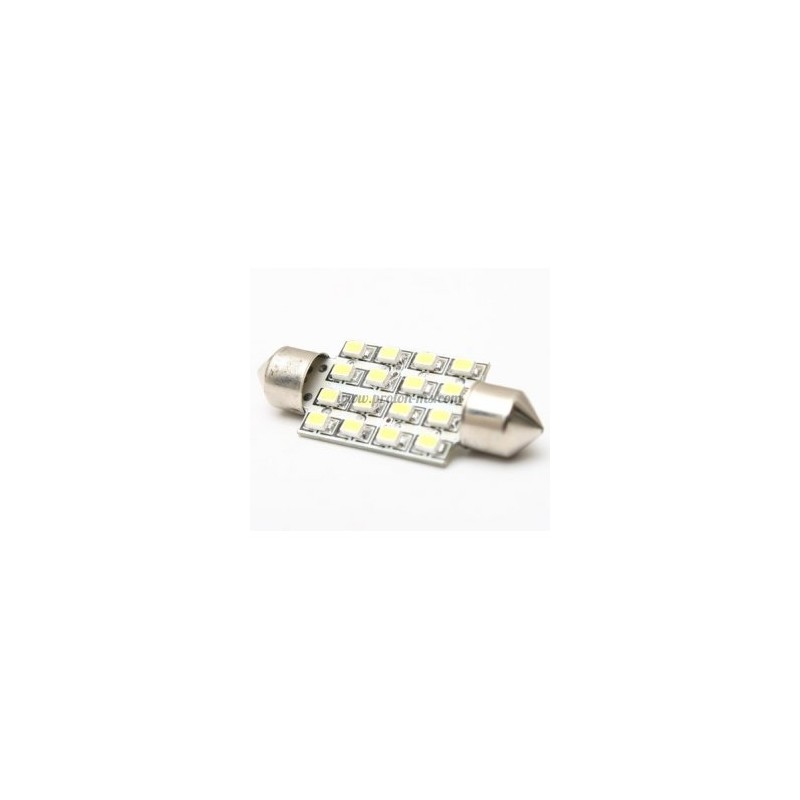 Диодна крушка за плафон бяла с 4x4 (16) SMD LED диода 42мм