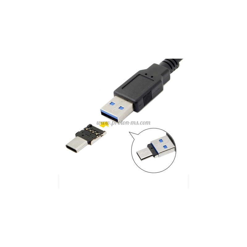АДАПТЕР TYPE-C F – USB F.