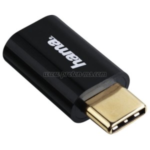 Адаптер HAMA USB-C мъжко- Micro USB B женско
