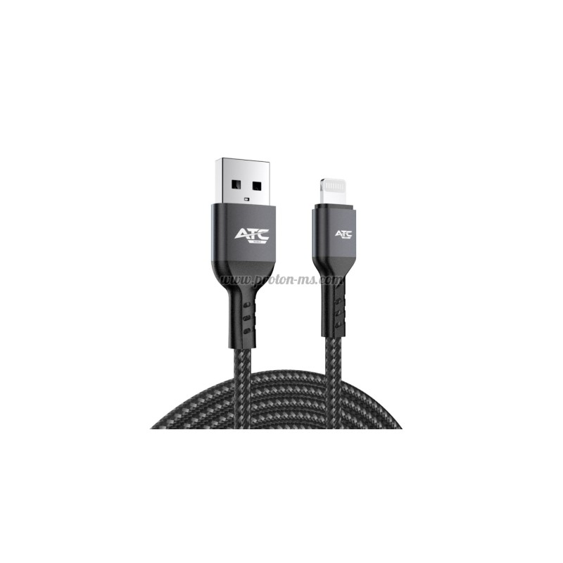 КАБЕЛ USB/IPHONE LIGHTNING 1М 2.4A ATC