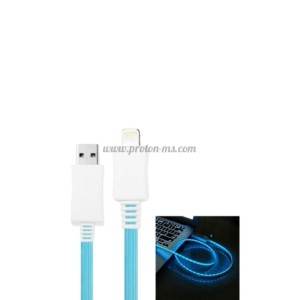 Светещ - син USB кабел за iPhone