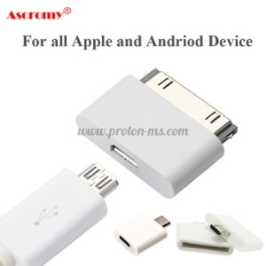 Преходник женско Micro USB към мъжко 30 Pin конектор за iPhone
