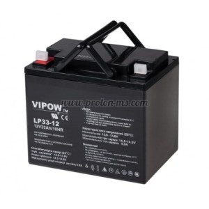 БАТЕРИЯ АКУМУЛАТОРНА 12V/33AH ТЯГОВА ГЕЛОВА VIPOW