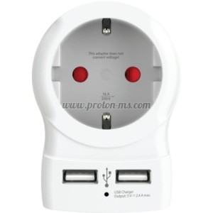 SKROSS КОНТАКТ С 2 X USB ПОРТА