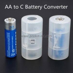 АДАПТЕР CAMELION AA(R6) TO C(R14) PLASTIC