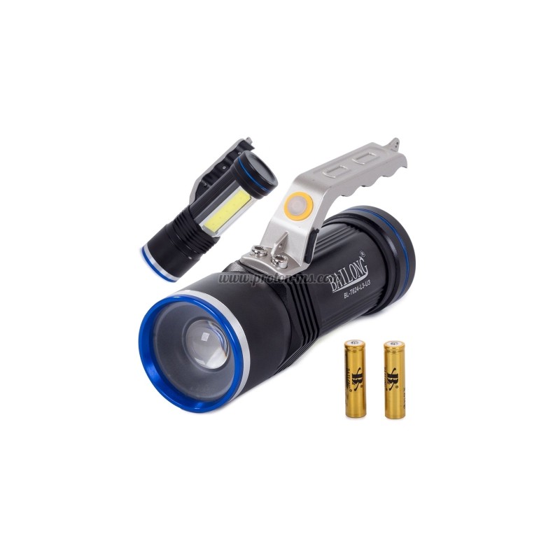 ПРОЖЕКТОР LED CREE ФЕНЕР BL-624 АКУМУЛАТОРЕН 2Х18650. АЛУМИНИЕВ