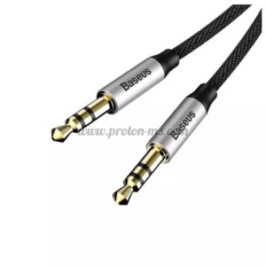 CABLE TEXTILE 3.5MM STEREO PLUG TO 3.5MM STEREO PLUG CAM30-CS1 BASEUS BLACK 1.5M