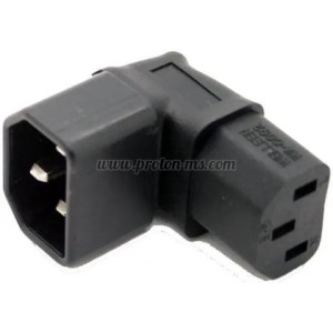 ПРЕХОД 90 IEC-320 C13 FEMALE TO C14 MALE