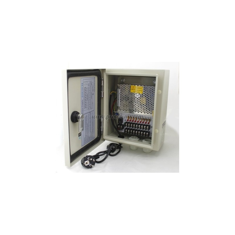 ЗАХРАНВАЩО ТАБЛО ЗА КАМЕРИ 12V 5A 9 КАНАЛА СЪС ЗАЩИТА